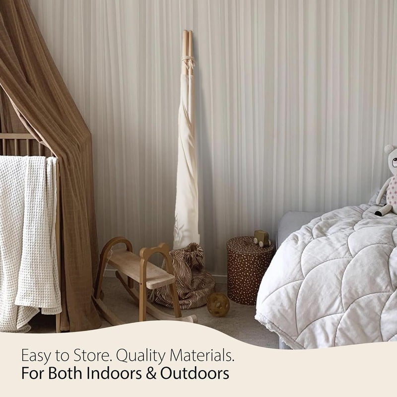 Atlasonix Kids Teepee Tent - Teepee Tent for Kids, Teepe for Toddlers 1-3 | TP Tent Indoor 100% Cotton Canvas Tipi Tents - Child TP for Play and Imagination - Image 5